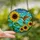 Nature Lovers' Vibrant Tiffany Stained Glass Hummingbird Sunflower Mosaic Blue Teal Orange Green Stained Glass Suncatcher - 2