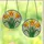 Nature Lovers' Vibrant Tiffany Style Stained Glass Daffodil Floral Mosaic Golden Yellow Fuchsia Emerald Green Stained Glass Suncatcher - 3