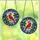 Holiday Art Lovers' Tiffany Style Stained Glass Cardinal with Santa Hat, Crimson Blue Cream Intricate Geometric Mosaic Stained Glass Suncatcher - QZm8UVtWvA