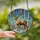 Nature Art Lovers' Intricate Stained Glass Reindeer Winter Forest Mosaic Deep Blue Teal Golden Antlers Stained Glass Suncatcher - ef24dTpTxD