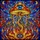 Fantasy Art Lovers' Glowing Stained Glass Eye Mushroom Jewel Tone Celestial Mosaic Art Stained Glass Suncatcher - 7