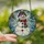 Winter Art Lovers' Glowing Stained Glass Snowman Ice Crystal Mosaic Pattern Stained Glass Suncatcher - 2