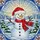 Winter Lovers' Tiffany Style Stained Glass Snowman Mosaic, Vibrant Reds, Icy Blue Winter Landscape Stained Glass Suncatcher - 7