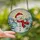 Winter Lovers' Tiffany Style Stained Glass Snowman Mosaic, Vibrant Reds, Icy Blue Winter Landscape Stained Glass Suncatcher - 2