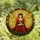 Enchanted Dreamers' Tiffany Stained Glass Fairy Golden Amber Wings Red Holly Berry Mosaic Art Stained Glass Suncatcher - QrWF-7adIO