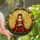 Enchanted Dreamers' Tiffany Stained Glass Fairy Golden Amber Wings Red Holly Berry Mosaic Art Stained Glass Suncatcher - Xlj2VRncRO