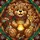 Holiday Decor Lovers' Tiffany Style Stained Glass Teddy Bear Glowing Honey Pot Red Green Jewel Tones Stained Glass Suncatcher - 7