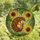 Nature Lovers' Whimsical Stained Glass Hedgehog Sunflower Botanical Mosaic Orange Yellow Green Jewel Tones Stained Glass Suncatcher - 4
