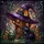 Fantasy Art Lovers' Tiffany Stained Glass Witch Hat House Black Cat Amber Violet Mosaic Stained Glass Suncatcher - 7