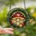 Nature Lovers' Vibrant Stained Glass Mushroom Holly Ornament Golden Glow Mosaic Stained Glass Suncatcher - BRSpcqeVBu