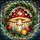 Nature Lovers' Vibrant Stained Glass Mushroom Holly Ornament Golden Glow Mosaic Stained Glass Suncatcher - 7