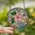 Nature Lovers' Intricate Tiffany Stained Glass Pink Cherry Blossom & Emerald Green Botanical Art Stained Glass Suncatcher - 2