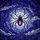 Art Lovers' Stained Glass Stylized Spider Moonlit Night Sky Deep Purple Sapphire Mosaic Stained Glass Suncatcher - 7