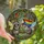 Fantasy Art Lovers' Tiffany Glass Fairy Raccoon Opossum Rainbow Stripe Banner Forest Mosaic Jewel Tones Stained Glass Suncatcher - 1