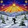 Mountain & Art Lovers' Tiffany Glass Skier Silhouette Snowy Peaks Jewel Tone Sunrise Mosaic Stained Glass Suncatcher - 7