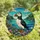 Bird Lovers' Vibrant Tiffany Style Atlantic Puffin Coastal Wildflower Mosaic Stained Glass Suncatcher - 4