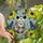Nature Lovers' Jewel Tone Stained Glass Opossum Floral Garden Mosaic Art Stained Glass Suncatcher - 7VU4KI6qO7