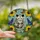 Nature Lovers' Jewel Tone Stained Glass Opossum Floral Garden Mosaic Art Stained Glass Suncatcher - DyPZ6rO14B