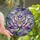 Art Lovers' Full Frame Tiffany Stained Glass Lotus Bloom Violet Emerald Gold Intricate Pattern Stained Glass Suncatcher - 1
