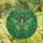 Nature Lovers' Tiffany Stained Glass Luna Moth Teal Aqua Emerald Green Foliage Eye Spot Pattern Stained Glass Suncatcher - 4