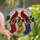 Holiday Enthusiasts' Tiffany Style Stained Glass Ruby Cardinals Holly Berries Christmas Stockings Intricate Mosaic Stained Glass Suncatcher - _El5pbi4px