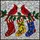 Holiday Enthusiasts' Tiffany Style Stained Glass Ruby Cardinals Holly Berries Christmas Stockings Intricate Mosaic Stained Glass Suncatcher - 7