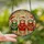 Cat Lovers' Festive Stained Glass Three Tabby Cats Santa Hat Sweater Gift Box Red Green Gold Mosaic Stained Glass Suncatcher - 4l47QPXUPx