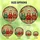Cat Lovers' Festive Stained Glass Three Tabby Cats Santa Hat Sweater Gift Box Red Green Gold Mosaic Stained Glass Suncatcher - 6w3OAQmEr4