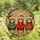 Cat Lovers' Festive Stained Glass Three Tabby Cats Santa Hat Sweater Gift Box Red Green Gold Mosaic Stained Glass Suncatcher - mvdm-MSGlR