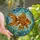 Aquatic Art Lovers' Glowing Goldfish Tiffany Stained Glass Amber Golden Orange Mosaic Pattern Stained Glass Suncatcher - 1
