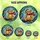 Holiday Enthusiasts' Cute Smiling Teddy Bear Stained Glass Mosaic with Multi-Colored Christmas Lights and Frosted Winter Sky Stained Glass Suncatcher - Eho1Sl78ba