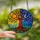 Art Lovers' Tiffany Style Tree of Life Day Night Sapphire Blue Yellow Orange Mosaic Stained Glass Suncatcher - 2