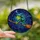 Witchy Style Enthusiasts' Whimsical Frog Witch Flying Broomstick Lime Green Purple Amber Stained Glass Stained Glass Suncatcher - 2