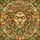 Mythology Art Lovers' Medusa Stained Glass Golden Teal Orange Geometric Mosaic Pattern Stained Glass Suncatcher - 7