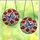 Nature Lovers' Iridescent Butterfly Stained Glass Art with Red Poppies & Mosaic Background Stained Glass Suncatcher - SXtjDPH5Tz