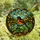 Stained Glass Art Admirers' Vibrant Orange Oriole Bird Tiffany Style Ruby Red Berries Golden Leaves Sky Blue Foliage Mosaic Stained Glass Suncatcher - 4