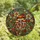 Nature Lovers' Vibrant Tiffany Stained Glass Woodland Mushroom & Floral Mosaic Pattern in Fiery Orange, Emerald Green, Cream Jewel Tones Stained Glass Suncatcher - 4