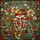 Nature Lovers' Vibrant Tiffany Stained Glass Woodland Mushroom & Floral Mosaic Pattern in Fiery Orange, Emerald Green, Cream Jewel Tones Stained Glass Suncatcher - 7