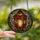 Winter Art Enthusiasts' Glowing Stained Glass Lantern Poinsettia Holly Mosaic Jewel Tones Stained Glass Suncatcher - 2