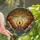Spiritual Seekers' Radiant Stained Glass Buddha Golden Sun Autumn Leaves Jewel Tones Stained Glass Suncatcher - 1