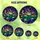 Nature Lovers' Emerald Gold Pink Stained Glass Mountain Peaks Celestial Mosaic Pattern Stained Glass Suncatcher - 6