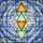 Art Enthusiast's Tiffany Style Stained Glass Geometric Triangle Stack Ethereal Sky Jewel Tones Stained Glass Suncatcher - 7
