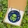 Sci-Fi Art Fans' Tiffany Glass Alien Head Vibrant Lime Green Deep Blue Cosmic Nebula Design Stained Glass Suncatcher - 5
