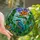 Nature Lovers' Vibrant Teal Orange Emerald Stained Glass Kingfisher Tropical Mosaic Art Stained Glass Suncatcher - 1