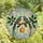 Art Lovers' Edge-to-Edge Tiffany Glass Jewel Tone Blue Orange Birds Holly Berry Frost Mosaic Stained Glass Suncatcher - 4