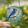 Nature Lovers' Detailed Blue Jay Tiffany Stained Glass Mosaic Vibrant Blue Amber Yellow Stained Glass Suncatcher - 2