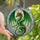 Fantasy Art Lovers' Majestic Emerald Dragon Tiffany Stained Glass Celestial Mosaic Art Green Crimson Orange Stained Glass Suncatcher - 1