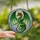 Fantasy Art Lovers' Majestic Emerald Dragon Tiffany Stained Glass Celestial Mosaic Art Green Crimson Orange Stained Glass Suncatcher - 2