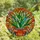 Art Lovers' Tiffany Stained Glass Succulent Emerald Teal Orange Intricate Sun Ray Leaf Mosaic Stained Glass Suncatcher - 4