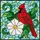 Nature Lovers' Vibrant Red Cardinal Stained Glass Mosaic Art with White Flower, Tiffany Jewel Tones Stained Glass Suncatcher - 7